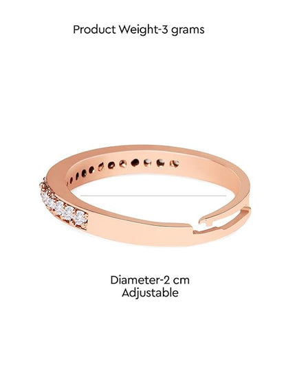 Rose Gold Cubic Zirconia Engagement Ring