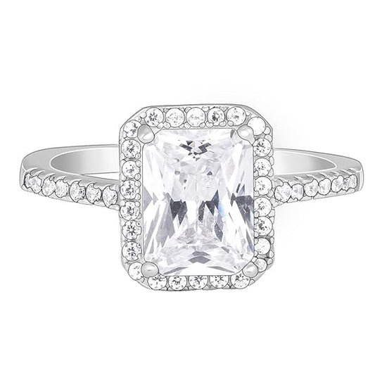 Silver Love Ring Cartier Style in 925 Sterling Silver Zircon Adjustable Design