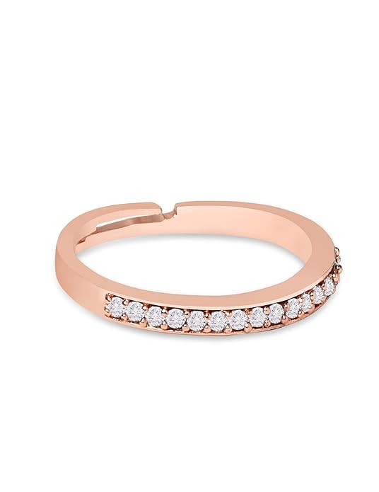 Rose Gold Cubic Zirconia Engagement Ring