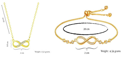Infinity Diamond Gold Love Knot Bracelet