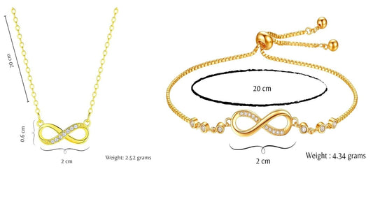 Infinity Diamond Gold Love Knot Bracelet