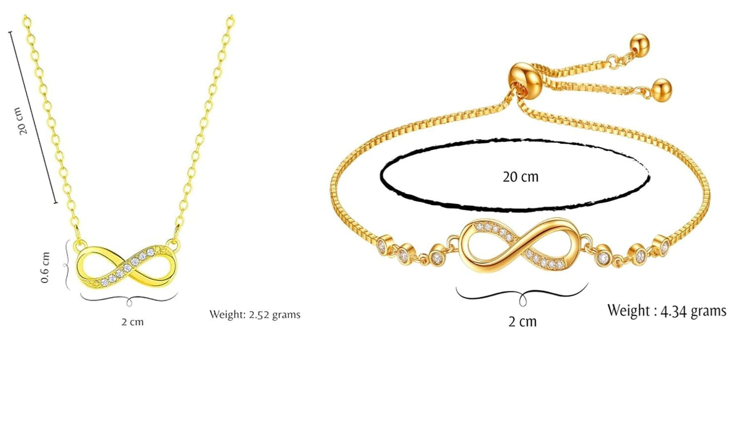 Infinity Diamond Gold Love Knot Bracelet