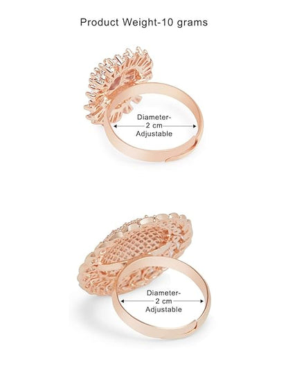 Cubic zirconia rings with brilliant diamond like sparkle
