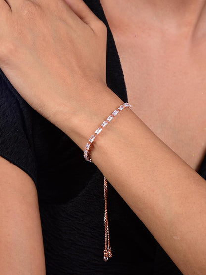 Stylish Cubic Zirconia American Diamond Adjustable Bracelet For Women & Girls Bracelet, Gift for Her