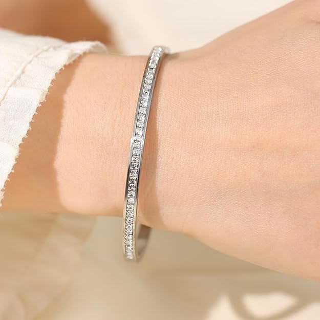 Gold Plated Crystal Cuff Bracelet
