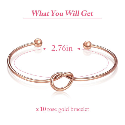 Love Knot Bangle Bracelet Set (10 Pcs)