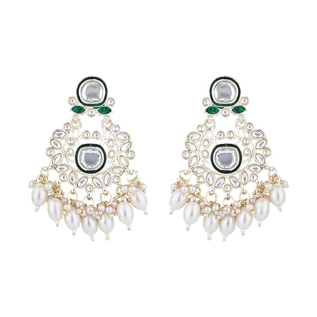 Choker Necklaces for Women in Traditional Meenakari Kundan and Pearl Choker Necklace Jewellery Set