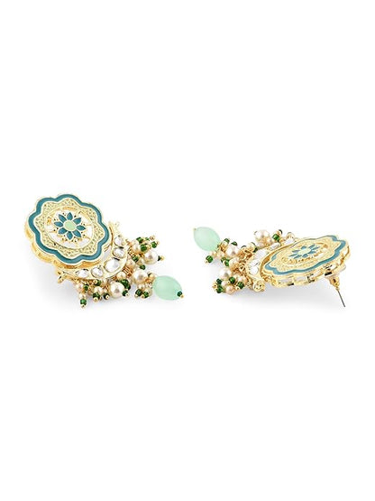 Wedding Necklace Turquoise Blue Green Earrings Set