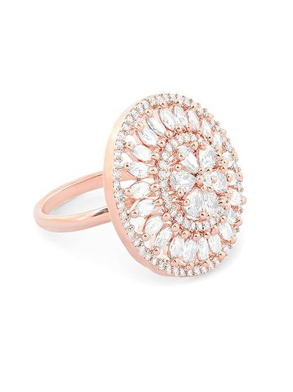 Rose Gold Zirconia Engagement Ring
