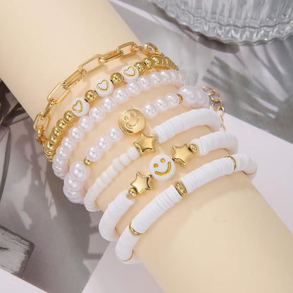 7-Pcs Colorful Beaded Bracelet Set for Friends