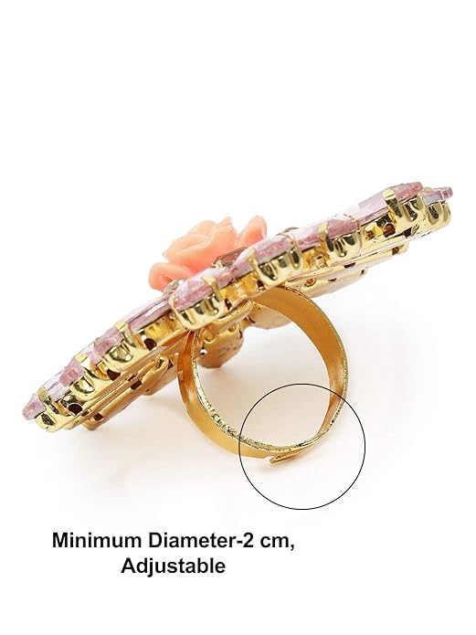 Crystal Engagement Rings in Pink