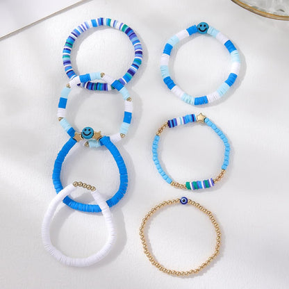 7-Pcs Colorful Beaded Bracelet Set for Friends