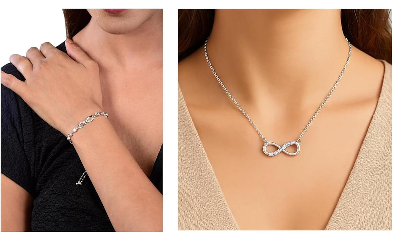 Infinity Diamond Gold Love Knot Bracelet