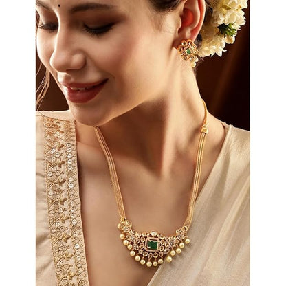 Temple Jewellery Choker CZ Set