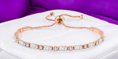 Stylish Cubic Zirconia American Diamond Adjustable Bracelet For Women & Girls Bracelet, Gift for Her