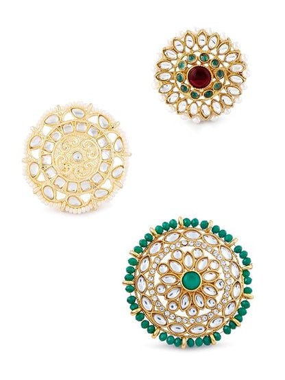Indian Bridal Wedding Collection Ring Set of 3