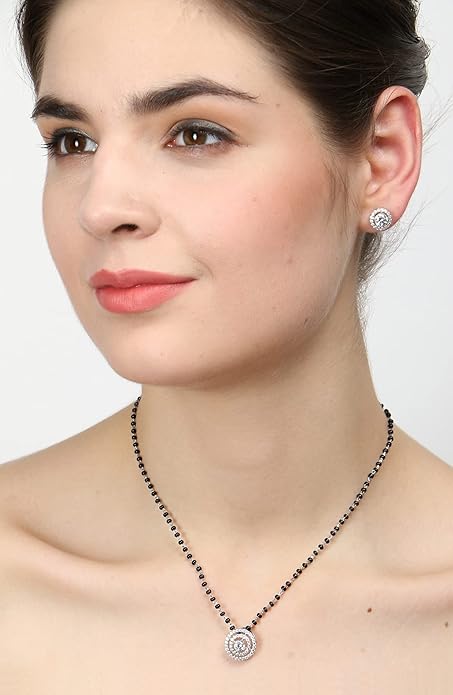 Mangalsutra with earrings matching bridal set