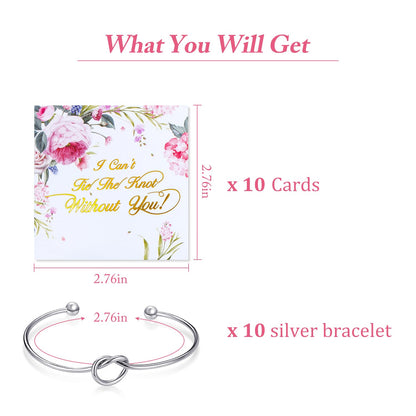 Love Knot Bangle Bracelet Set (10 Pcs)