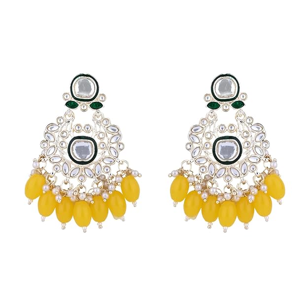 Choker Necklaces for Women in Traditional Meenakari Kundan and Pearl Choker Necklace Jewellery Set