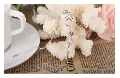 Copper Sterling Silver Charm Bracelet for Women(Pack of 1)