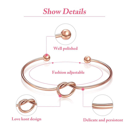 Love Knot Bangle Bracelet Set (10 Pcs)