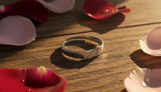 Solitaire Engagement Ring in Pure 925 Sterling Silver Adjustable Finger Ring Design