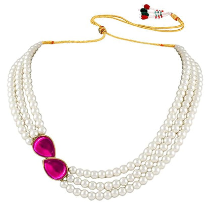 Green necklace set with traditional Indian styling