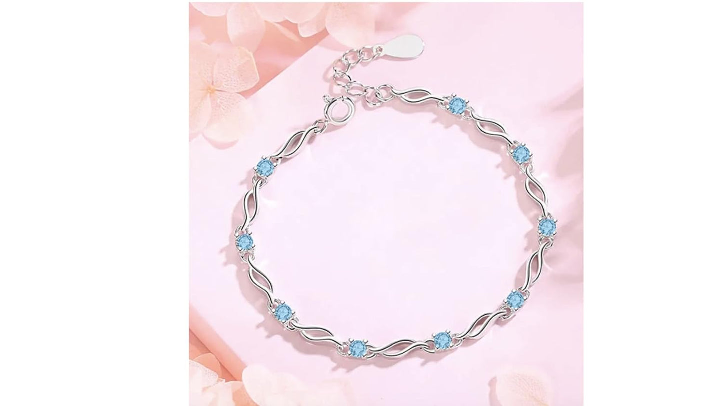 Glam up Your Look with Stylish 925 Silver-Plated Copper Bracelet for Women and Girls