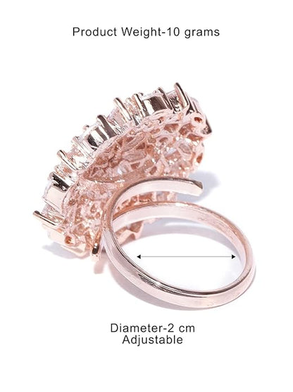Adjustable Cubic Zirconia Ring