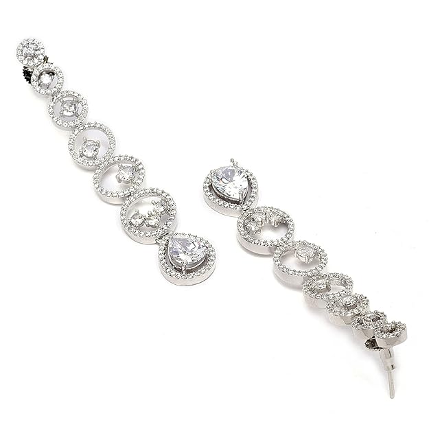 Diamond drop earrings for women for weddings and parties