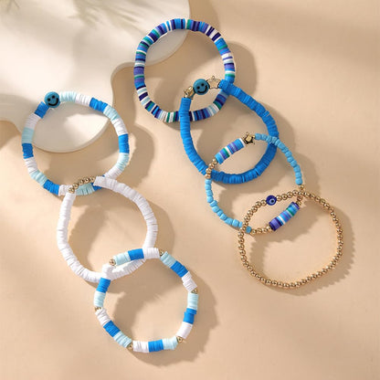 7-Pcs Colorful Beaded Bracelet Set for Friends