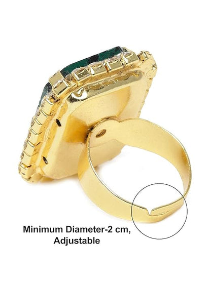 Crystal Rings in Green Crystal Shine