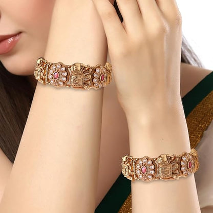 Temple Jewellery Bangles | Set of 2