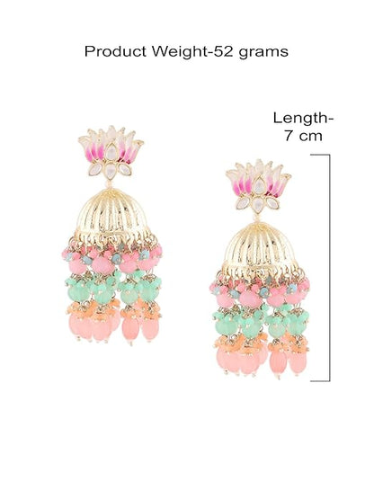 Jhumki earring with classic Indian festive design