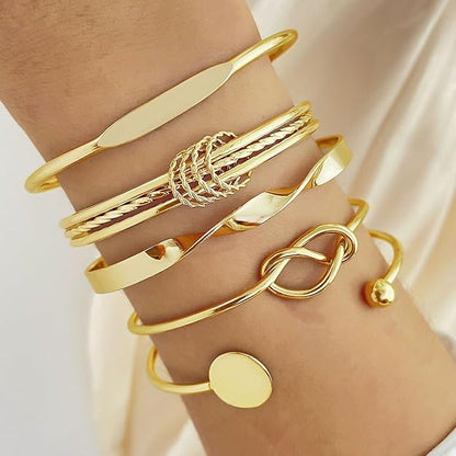 Set of 5 Latest Stylish MultilayerBangle Bracelet for Women and Girls
