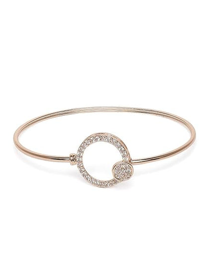 Gold & Rose Gold Cubic Zirconia Kada Bracelet