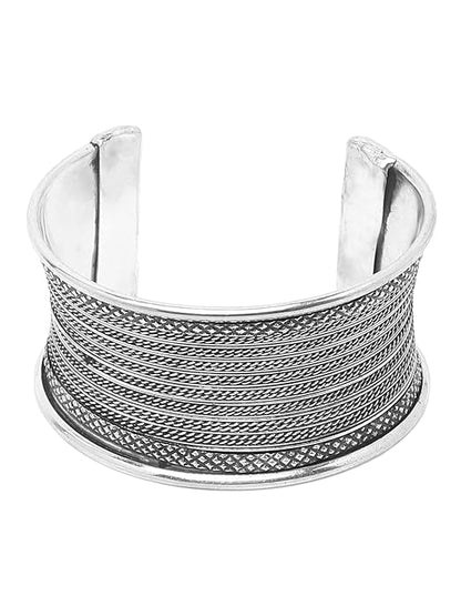 Oxidized Bangles Silver Cuff Bracelet