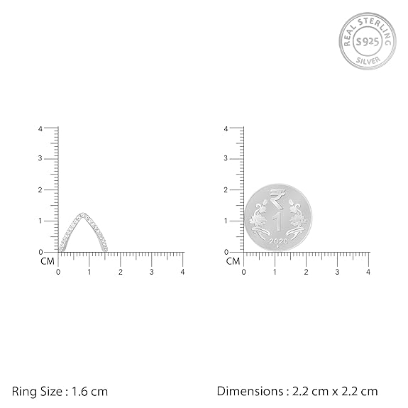 Diamond Vanki Ring in 925 Sterling Silver Classic Traditional Design