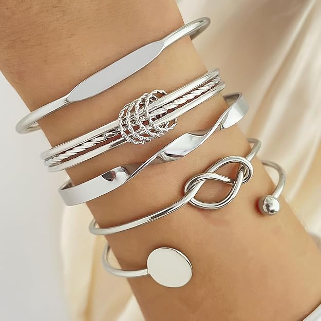 Set of 5 Latest Stylish MultilayerBangle Bracelet for Women and Girls