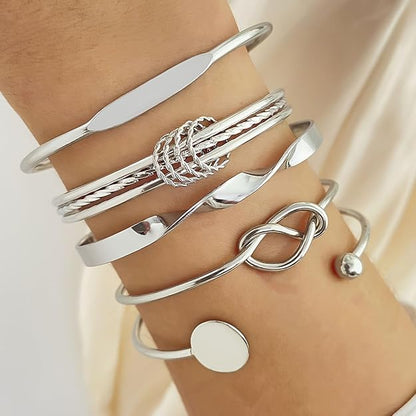 Set of 5 Latest Stylish MultilayerBangle Bracelet for Women and Girls