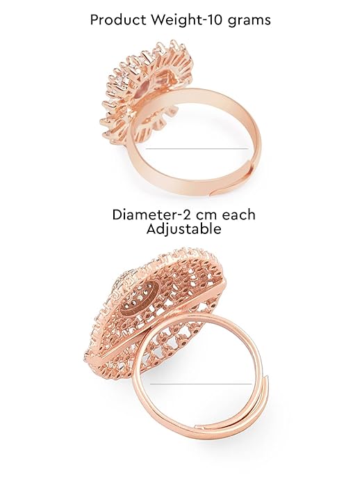 Cubic Zirconia Wedding Rings Set of 2