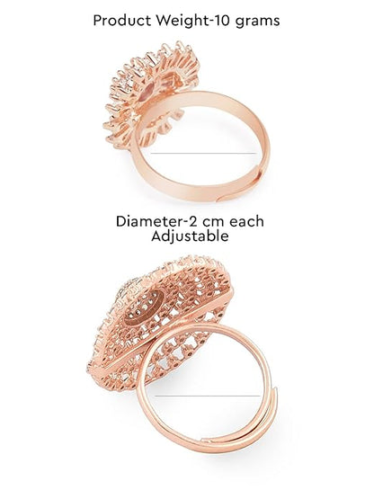 Cubic Zirconia Wedding Rings Set of 2