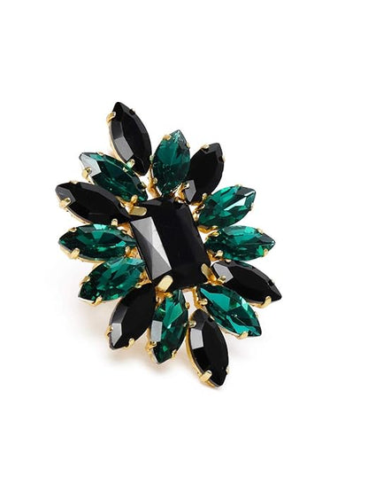 Black Tourmaline Ring Style in Black & Green