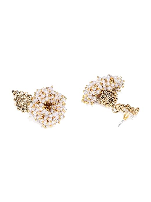 Antique Gold Jhumki Dangle Earrings