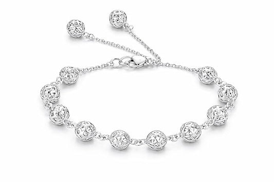 Adjustable 925 sterling Silver Plated Stylish Copper Bracelet for Women & Girls