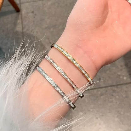 Gold Plated Crystal Cuff Bracelet
