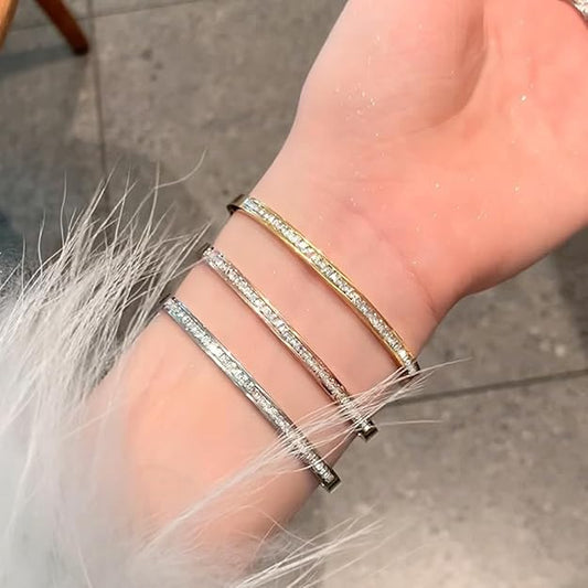 Gold Plated Crystal Cuff Bracelet (Combo Offer)