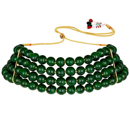 Maharani Necklace in Traditional Maharani Haar Necklace with Earrings Bridal Jewellery Set for Women