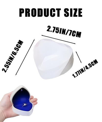 Proposal Ring Box with Light in Blue Elegant Design for Engagement & Romantic Surprise