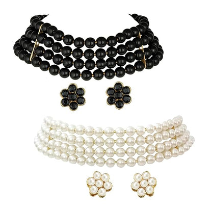 Maharani Necklace in Traditional Maharani Haar Necklace with Earrings Bridal Jewellery Set for Women